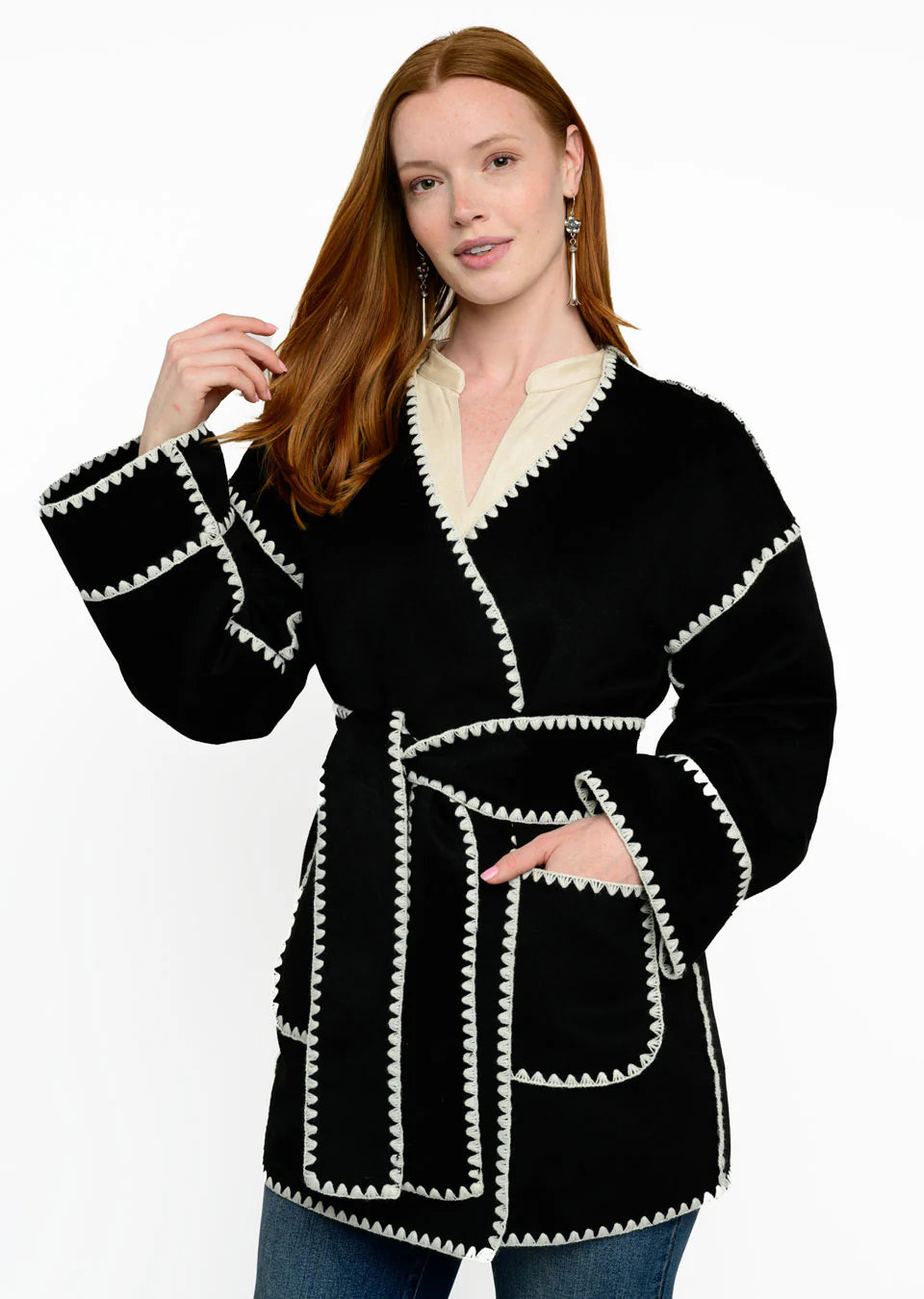 Ivy Jane - Whip Stitch Wrap Coat